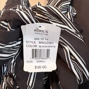 Mudd Black and White Striped Jersey pants